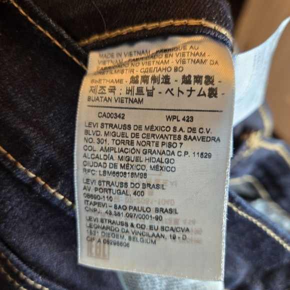Levi Strauss 724 High Rise Straight W29 L30 Women's Denim Dark Blue Stretch NWOT - Picture 14 of 14